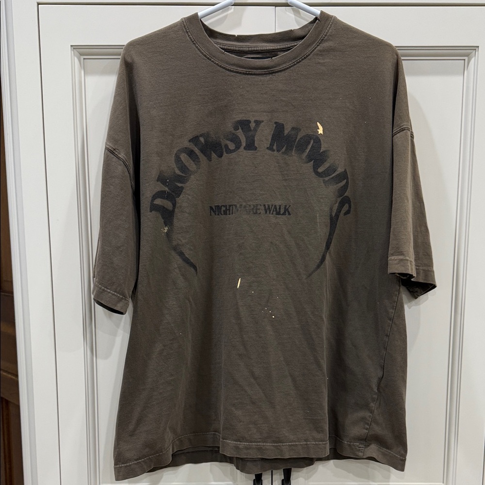 Zara Drowsy Moods Nightmare Walk T-shirt oversized fit. Men’s large green Grunge